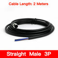 M8 Sensor Connector Cable 2m – Straight & Right Angle, Male/Female, 3/4/5/6/8 Pin Waterproof Molded for Industry