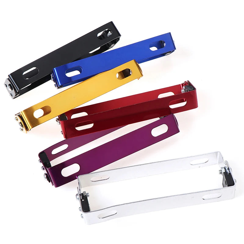 Universal Motorcycle Car License Plate Frame Aluminum Power Racing Auto Adjustable Angle Metal License Plate Holder Bracket