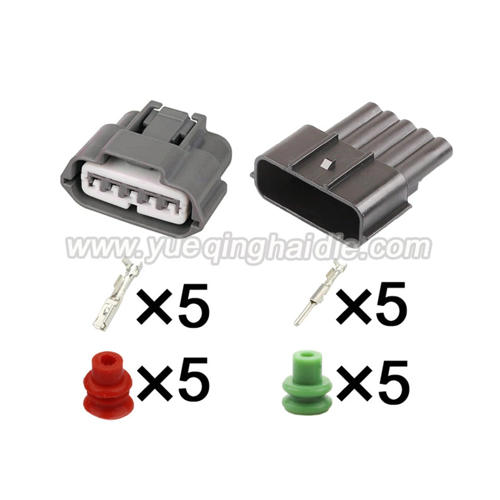 5-Pin Connector Waterproof 2mm Male Female Connector Automotive Wiring Harness Cable Socket for Nissan Mazda 6189-0848