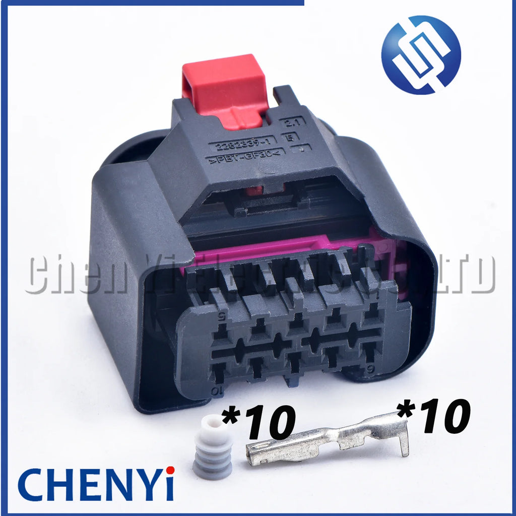 10 Pin female Automobile waterproof connector Car sensor Wire harness Plug 1-2282337-5 2282339-1