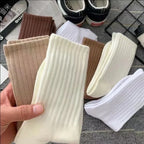Autumn Winter Thicken Warm Wool Cashmere Thermal Long Crew Stockings Women Home Sleeping Solid Color Women Hot Tubing Socks Amag