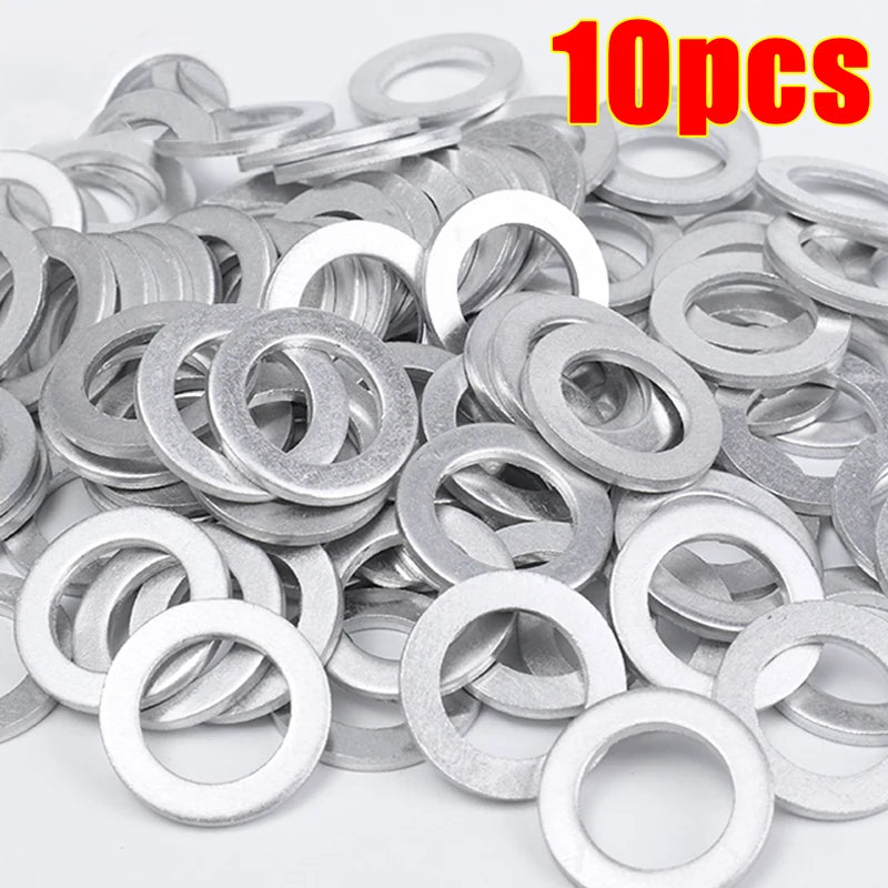 10/20pcs Car Engine Sump Oil Drain Seal Gasket 14mm Hole Nut Washer for Honda Engine Oil Sump Aluminium Seal Gasket Auto Parts