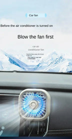 Mini Car Air Outlet Cooling Fan Adjustment Powerful USB Light Creative Low Noise Multi-function Mini Interior Fan Cooler Amagi