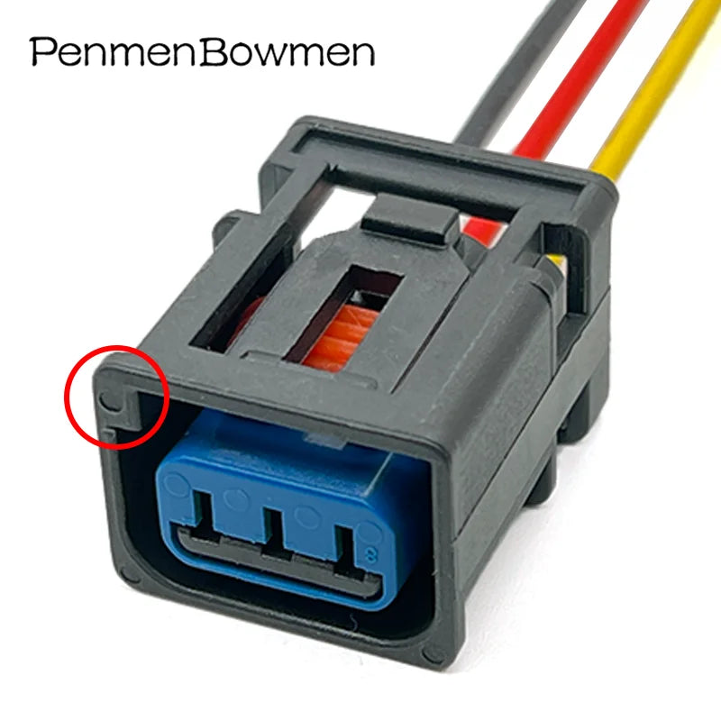 1 Set 3 Pin Car Ignition Coil High Voltage Electrical Cable Connectors Female Wire Harness Plug 1W7T-14A464-MA for Ford Honda