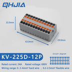 Fast Wiring Mini Rail-Type Quick Junction Box | 1-In-Multi-Out Plug-in Terminal Wire Connector for Easy Electrical Connection