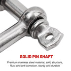 Stainless Steel D Link Shackle Ring Hooks Lifting Shackle Lock Wire Rope Clips D-Type Rigging Shackle Hooks Boat Hardware Tools