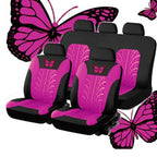 Car Seat Covers Set Universal Fit Most Cars with Butterfly pattern Tire Track Detail Styling Protector covers for the car