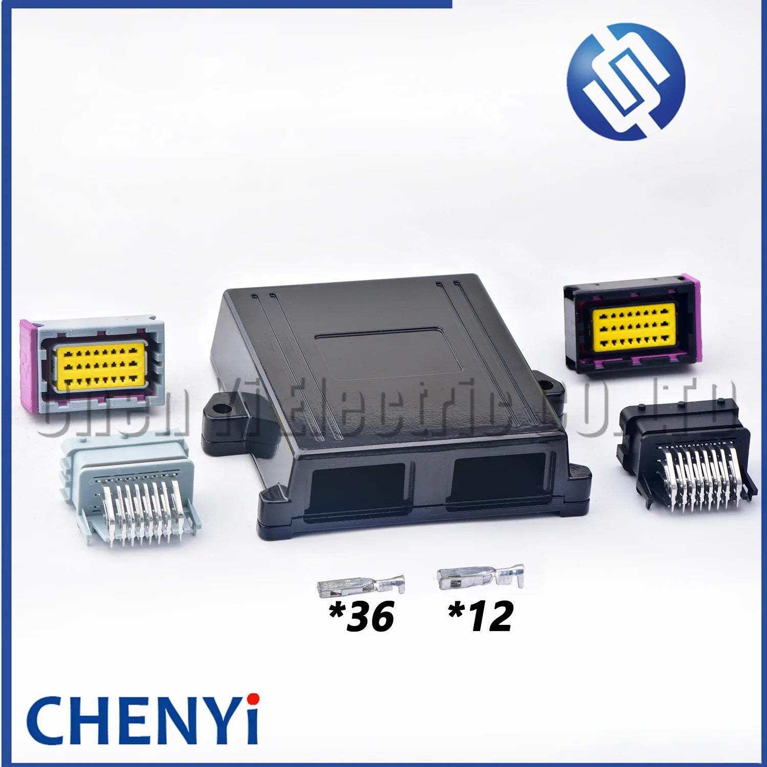 24Pin/48Pin ECU shell Aluminum PCB Box with auto connector plug car on-board controller panel circuit board connectors with Pin