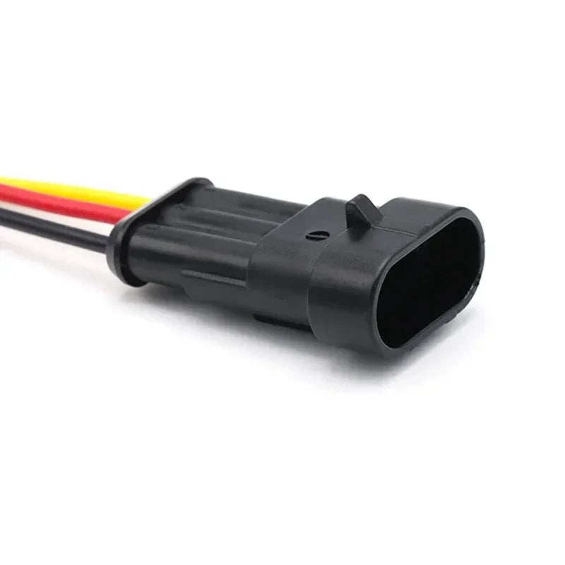5/20/100 Sets HID 1/2/3/4/5/6 Pin Waterproof Auto Connector Kit with 15CM 18AWG Wire for Car/Truck Harness Wiring
