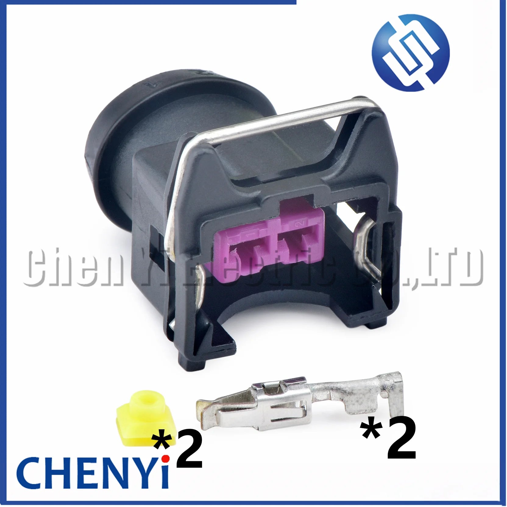 2 Pin Auto Fuel injector connector Car horn Speaker plug 144473-5 144473-6 144473-7 144473-8 For PEUGEOT CITROEN Geely Chang'an