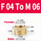 Brass BSP Reducing Hexagon Bushing Adapter Fitting,Male to Female Connector for Fuel,Water,Gas,Oil,1/8" 1/4" 3/8" 1/2" 3/4" 1"
