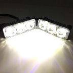 2pcs 3LED Car Work Light DRL Spotlight Super White High Power Waterproof Car Daytime Running Light Fog Lamp Driving Lamp