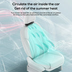 Portable Car Seat Fan with USB Power Adjustable 3-Speed Turbine Headrest and Backrest Cooling Fan Leafless Design Amagi