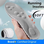1/2 Pairs 4D Cloud Technologyt High Elasticity Sports Deodorant Insoles for Shoes PU Sole Breathe for Feet Men Running Insole