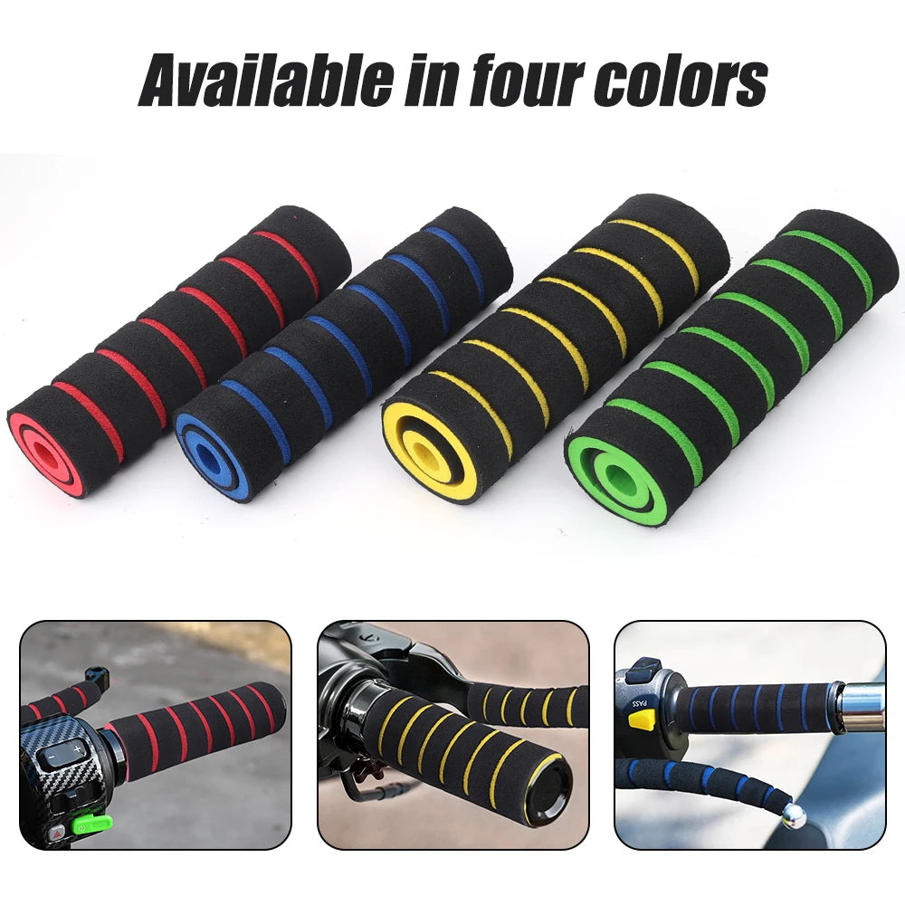 4Pcs/pack Motorcycle Handlebar Grip Universal Handle Bar Cover Brake Clutch Lever Soft Sponge Foam Grips Cover Motorcycles Grip