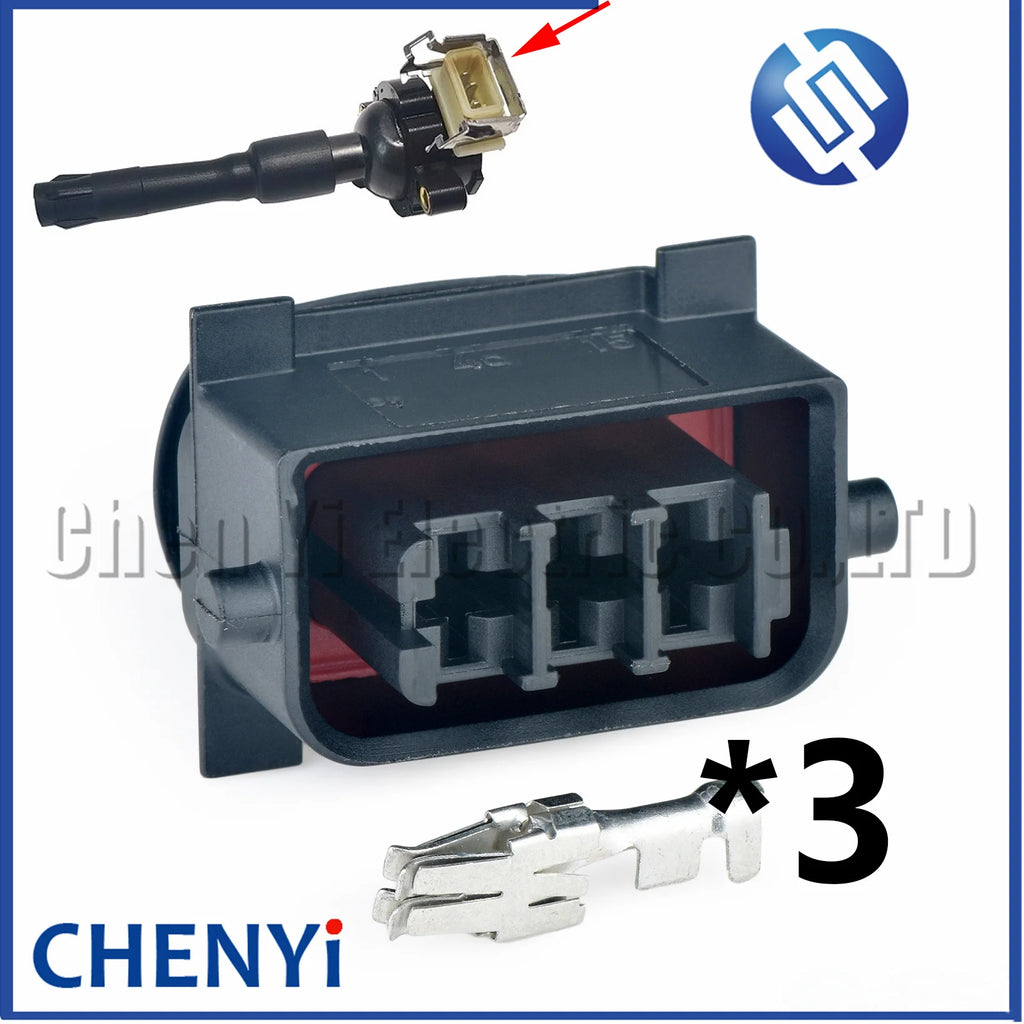 3 Pin Automotive connector ignition coil harness plug 0221504029 12131703227 12139067830 0221504004