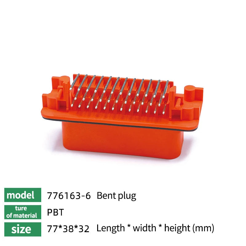 10/100Pcs ECU Controller Connector PCB Panel Waterproof Bent Needle Pin Socket Plug Board Terminal 776087 776163 776267 776280