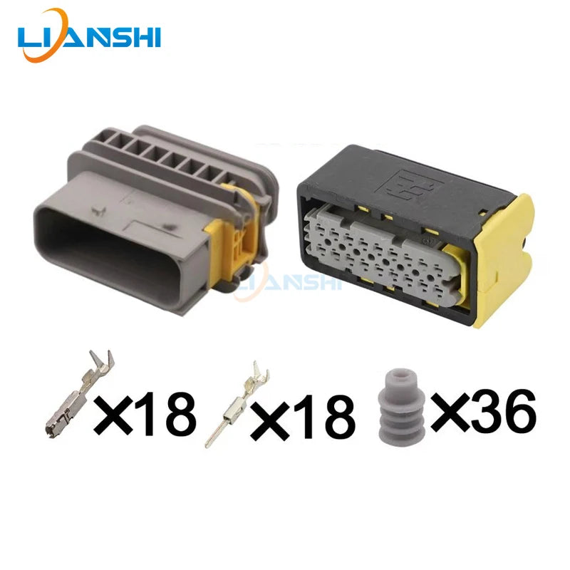 2-1563759-1 2-1564407-1 Applicable automotive connectors, 18-hole male and female connectors with terminal wire harness plugs