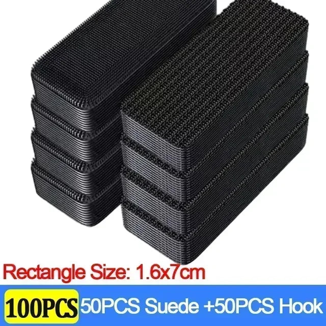 100/2pcs Carpet Fixing Stickers Double High Adhesive Car Fixed Patches Non-slip Mat Home Floor Foot Mats Non-slip Grip Tapes Ama