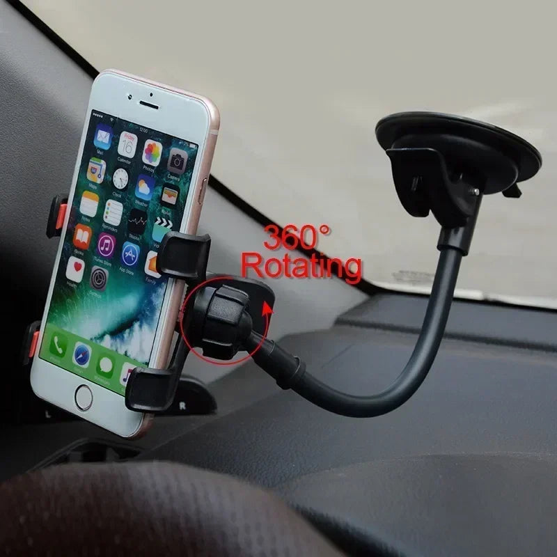 Car Phone Holder Universal Windshield Dashboard 360° Rotation Cellphone Mount Lazy Bracket Flexible Navigation Stand Amagi