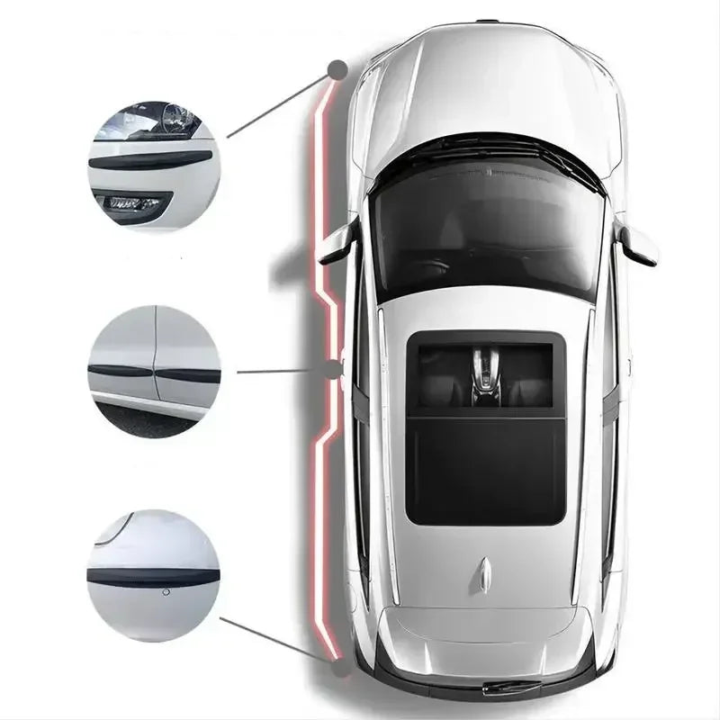 Anti Collision Car Bumper Guard Strip 4Pcs Front Rear Protection Strips Scratch Protector Crash Blade Auto Accessories for Amagi