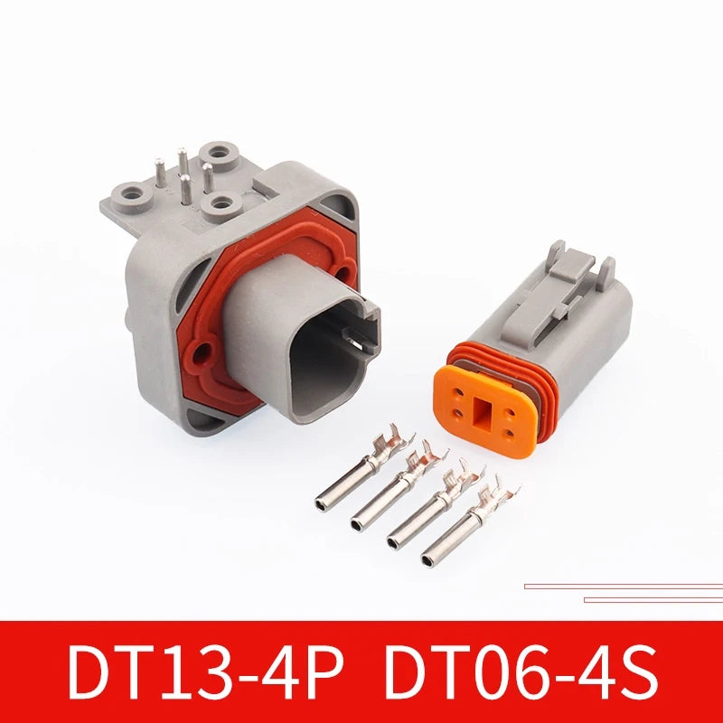 DT13-2P Dechi type automotive waterproof connector DT15-4P PCB panel pin socket plug DT06-6S