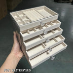 Layer Drawer Style Velvet Jewelry Box Earring Bracelet Storage Rack Multi Layer Display Case for Jewelry Accessories Amagi