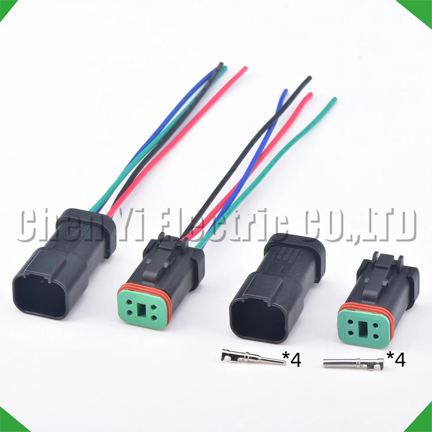 4-Pin Auto Connector Black Automotive Connectors harness Deutsch Engineering Vehicle
