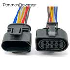 1 Set 8 Pin Car Oil Nozzle Throttle Electrical Cable Connectors Female Male Wire Harness Plug for VW 3A0973834 3A0973734