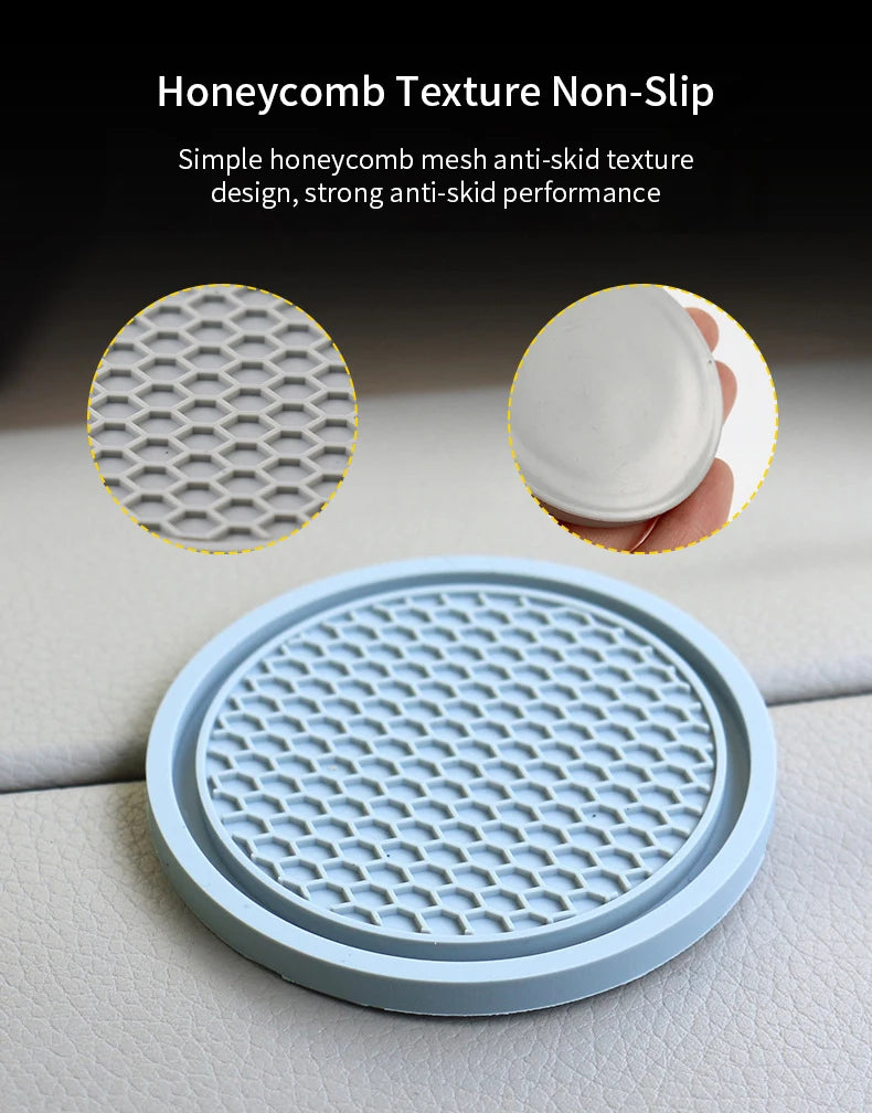 New Bling Rhinestone Cup Holder Drink Pad Interior Decoration Cute Anti-slip Round Durable Mat Coaster Heat Resi Car Accessories