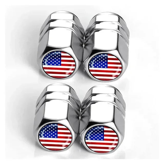 4Pcs Tire Valve Stem Caps, Universal Car Wheel Air Valve Dust Proof Covers for Cars, Trucks, SUVs, Bikes and Motorcycles Amagi