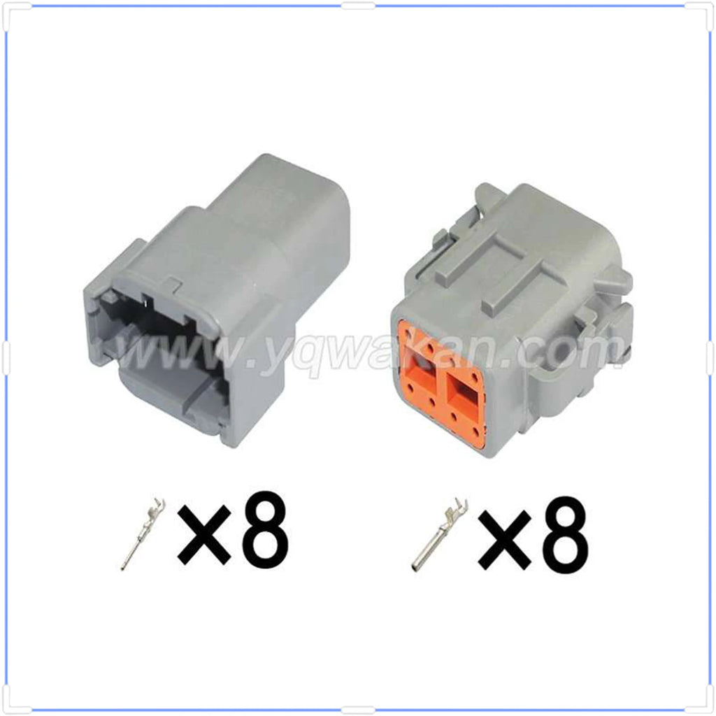 DTM Deutsch 8-Pin Connector Waterproof 1mm Automotive Wiring Harness Cable Socket DTM04-8PA DTM06-08SA