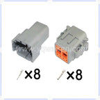 DTM Deutsch 8-Pin Connector Waterproof 1mm Automotive Wiring Harness Cable Socket DTM04-8PA DTM06-08SA