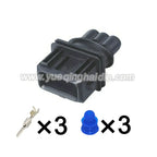 3 Way JPT Sensor Receptacle Connector Kit, black