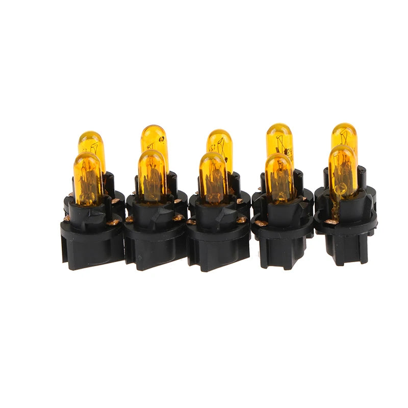 10Pcs T5.5 Led Bulb1.2W Car Interior Lights Dashboard Heating Indicator Wedge Auto Instrument Lamp air conditioning lamp 12V