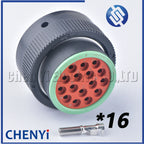 16 Pin Automotive waterproof connector HDP20 CBL series socket HDP26-24-16SN HDP24-24-16PN HDP26-24-16SE HDP24-24-16PE For Jcb