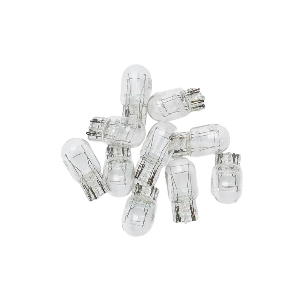 10 Pcs 5/21W Clear Glass Turn Signal Stop Brake Tail Light Bulbs LED Turn Singal Light Reverse Brake Backup Lamp Tail Light