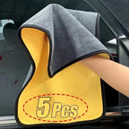 Microfiber Cleaning Towel Thicken Soft Drying Cloth Car Body Washing Towels Double Layer Clean Rags Car Accessories Amagi