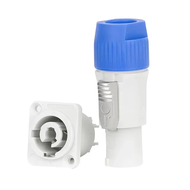 5/10/20PCS 3Pin NAC3FCA NAC3FCB Power Connector Stage Lighting Speakon Male Plug Blue (Input)+White (Output) Plug+Female Socket