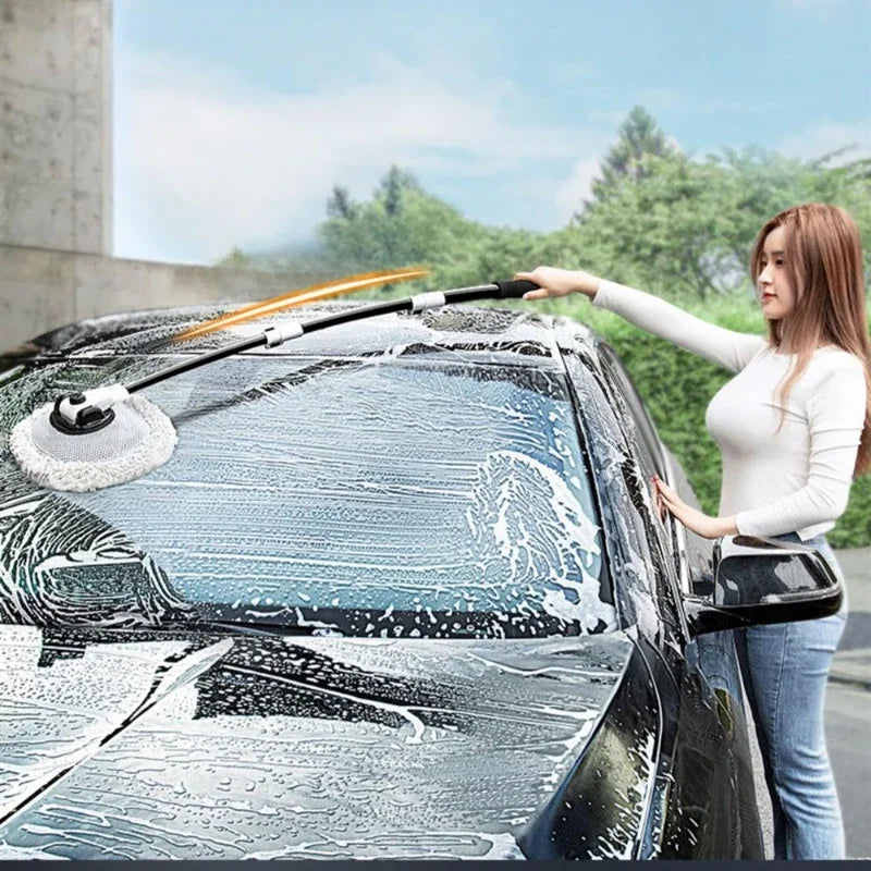 Car Cleaning Brush Mop Kit Wash Brush Chenille Microfiber Car Wash Brush Telescopic Long Handle Cleaning Mop Car Cleaning Amagi