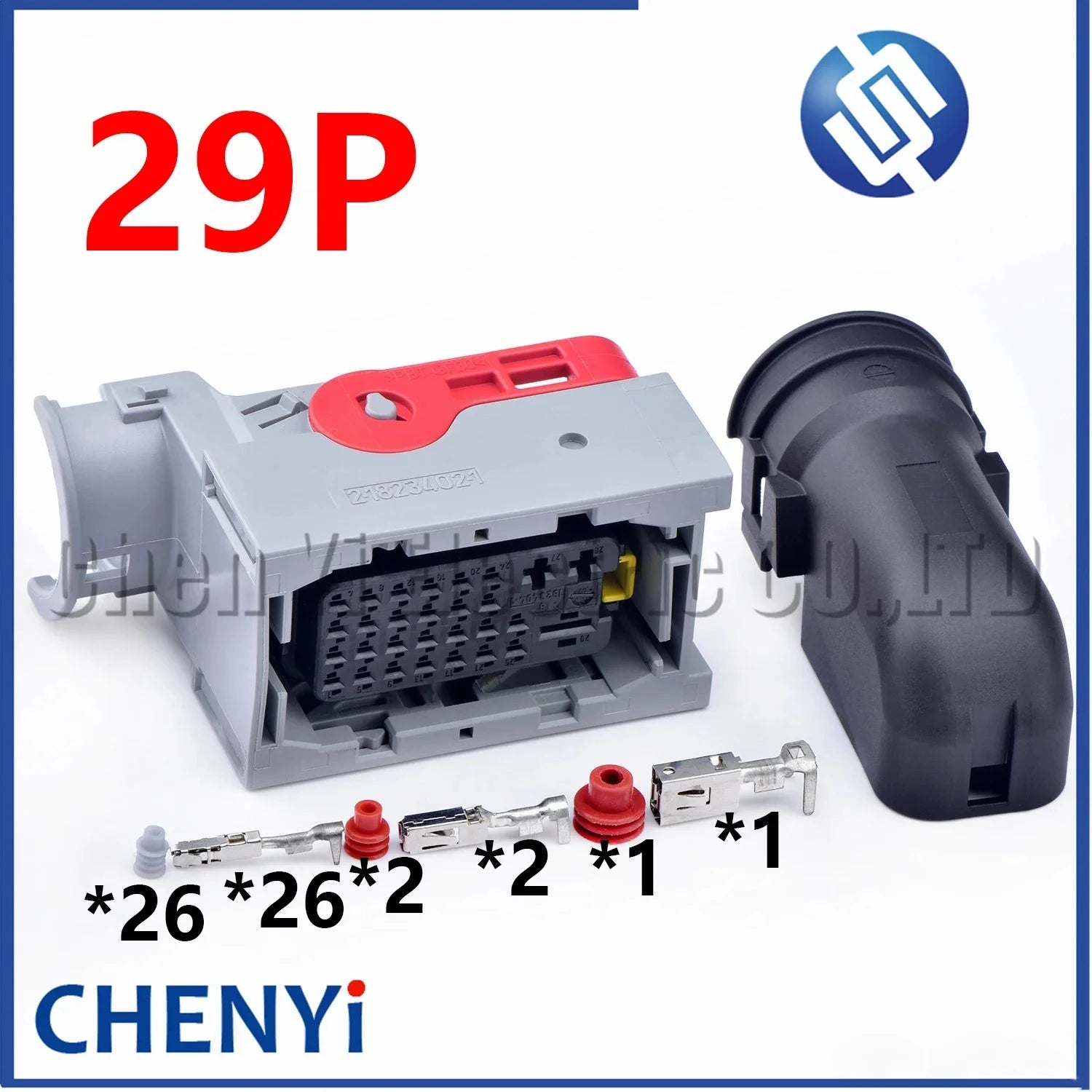 29 Pin Female Car ECU Connector Black Waterproof Wiring Plug 2-1823402-1 2-1823403-1 1823404-1 With Pins