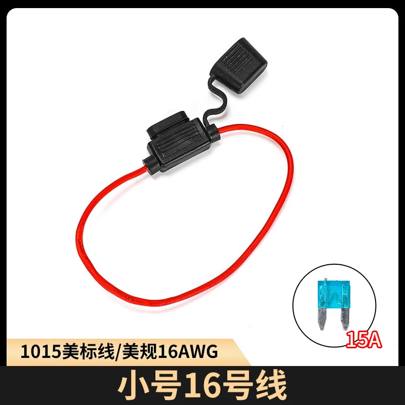 Automobile waterproof fuse box, car modified fuse socket, fuse holder with 30CM wire and fuse sheet