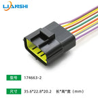 174352-2 AMP type connector, automotive waterproof plug terminal connector, 4/6/8/12-pin male and female plug, 1.8 series plug