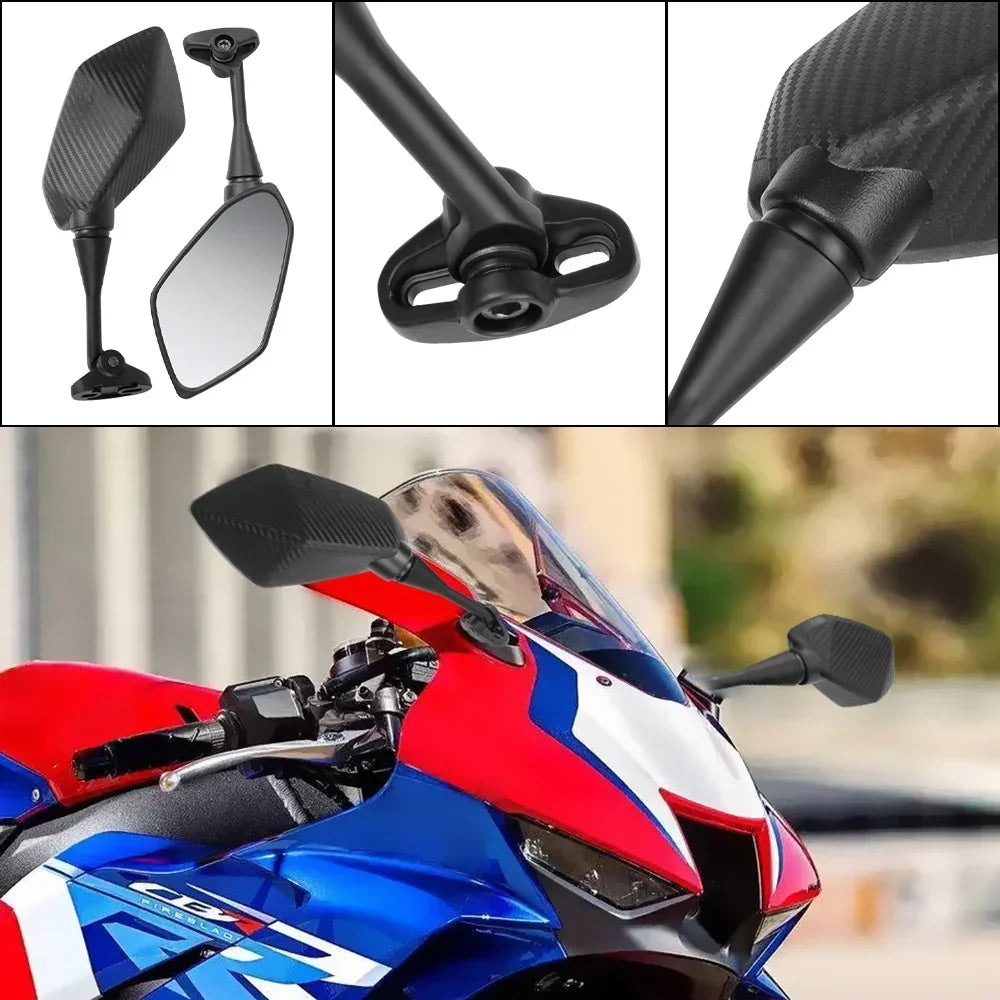 360° Rotating Wide Angle Bicycle Mirror Impact Resistant with Extra Large View Surface Seamless Handlebar Mount Bike amagi
