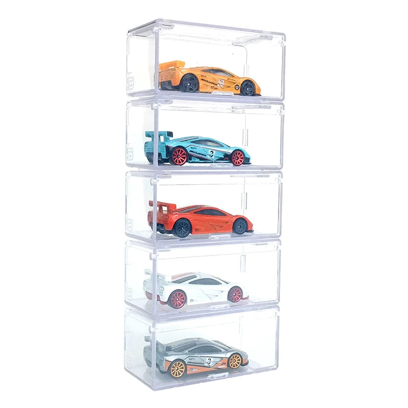 1Pcs Transparent Dustproof Stackable Storage Box Without Car Diecast Model Car Display Box Children Alloy Car Model Storage Box