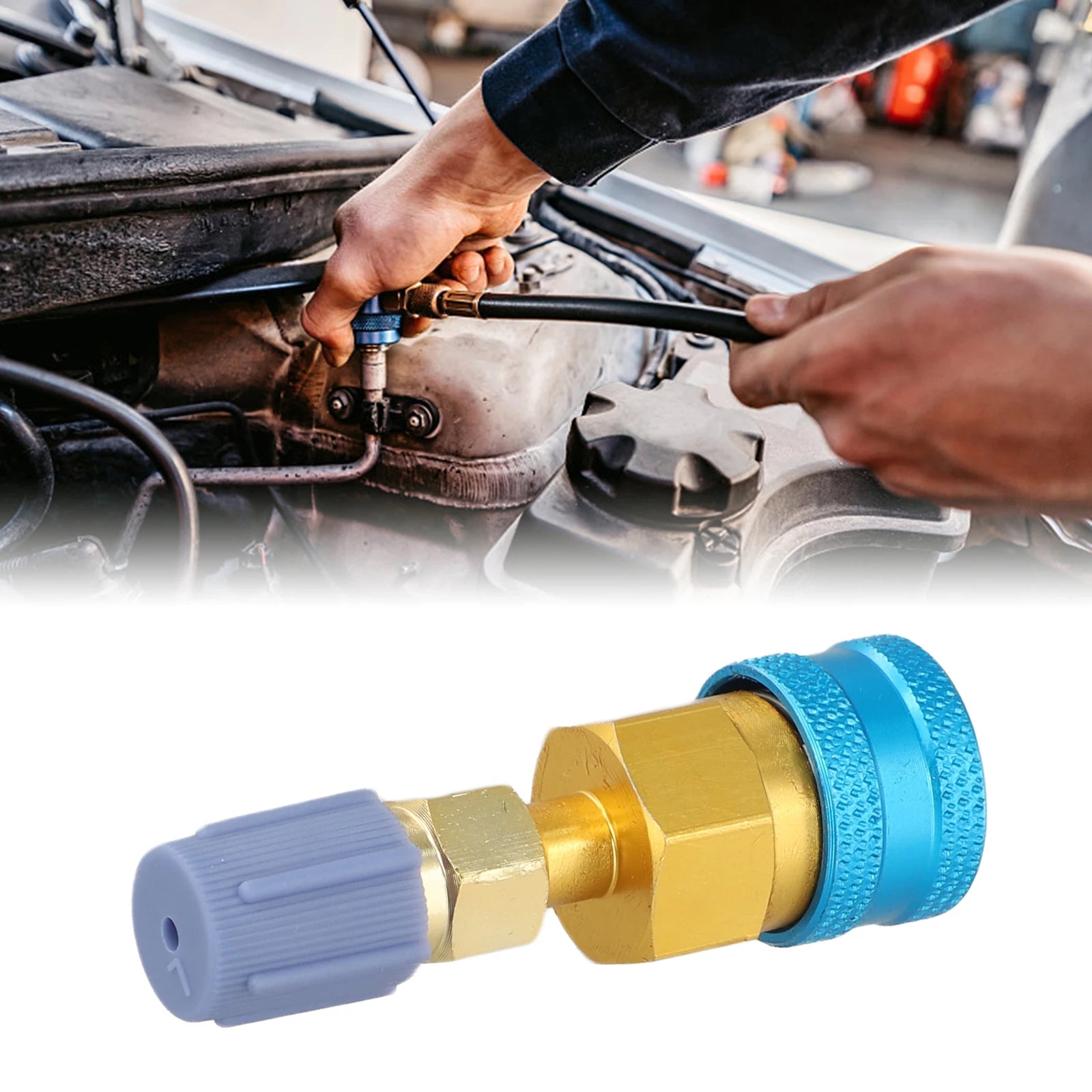 Quick Fitting Coupler  Adapter For R1234YF To  R134A Low Side Quick Coupler  Car Air-Conditioning Hose  Charging Fitting Tool