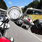 Universal 7/8 "Waterproof Chrome Motorcycle Bike Handlebar Mount Quartz Clock Watch Aluminum Luminous Clock Moto Black Amagi