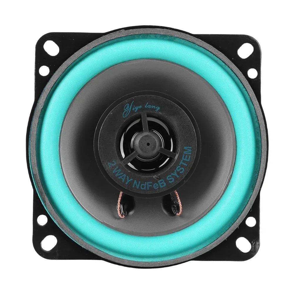 4-6.5 Inch 160W 2-Way Car HIFI Coaxial Speaker Door Audio Music Stereo Tweeter Mid-woofer Full Range Frequency green for Refit