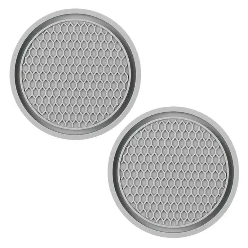 2pcs Cute Bling Car Cup Holder Coaster Mat with Rhinestone for Women Girl Universal Anti Slip Automotive Interior Amagi