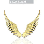 Car Decorative Wings, Three-dimensional Angel Wings Tail Stickers Metal Car Logo Personalized Decorative Car Stickers Amagi